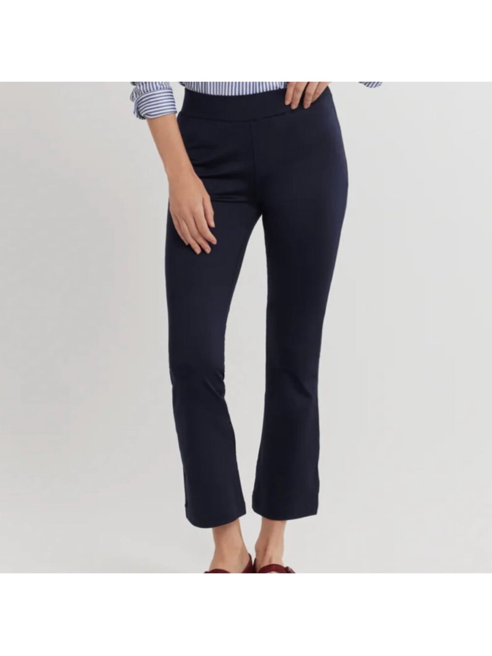 Dudley Stephens Palm Bay Pant Black Luxe Stretch Basic ankle length Sz S